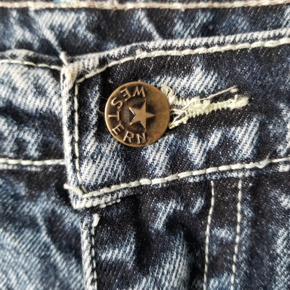 Vintage 80s Sopraffino Acid-Wash Denim Cargo Micro Shorts Size 32 - Picture 5 of 8